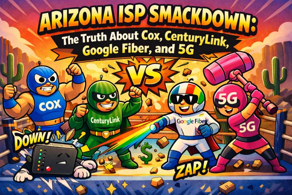 Arizona ISP Smackdown: The Truth About Cox, CenturyLink, Google Fiber, and 5G Arizona ISP Smackdown: The Truth About Cox, CenturyLink, Google Fiber, and 5G