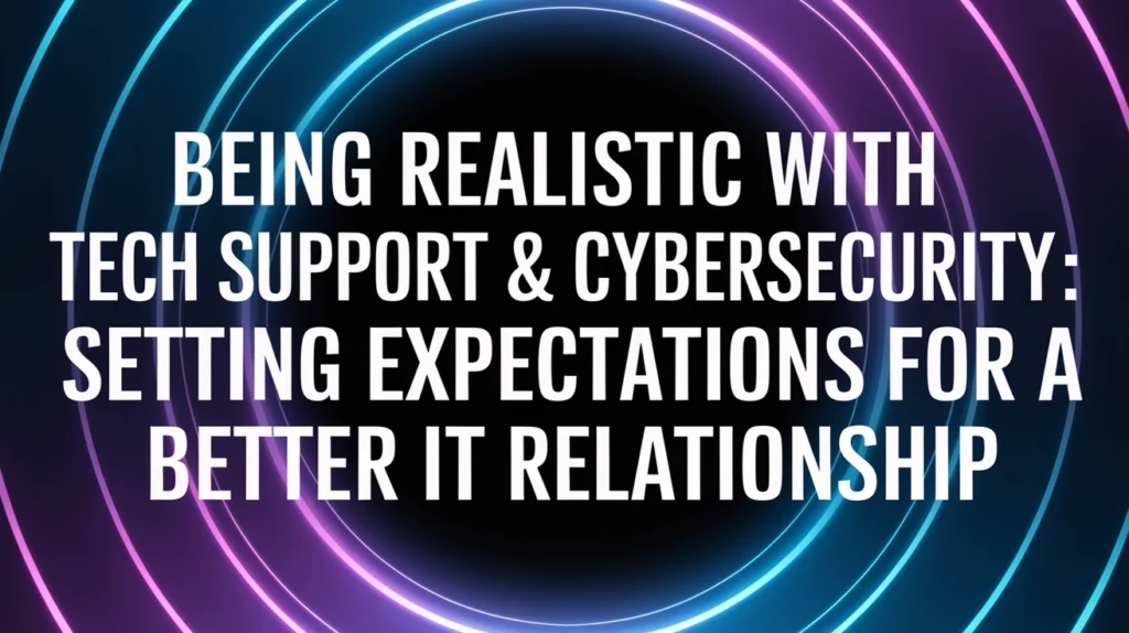 Being Realistic With Tech Support & Cybersecurity: Setting Expectations For a Better IT Relationship